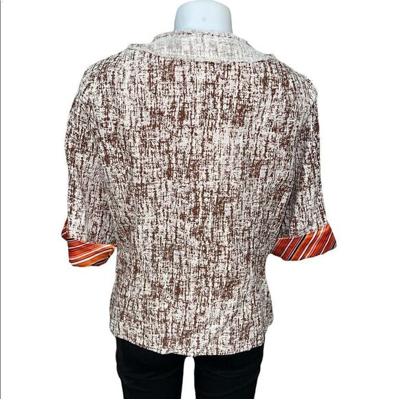 Just B button up jacket with mesh detail and bright lining size XL 100% linen - Picture 2 of 10